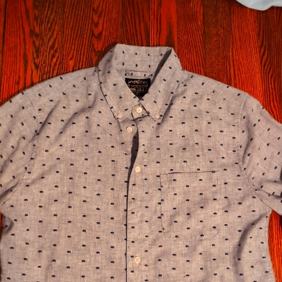 United By Blue Gray Shirt w/ Bison Print - Picture 2 of 6